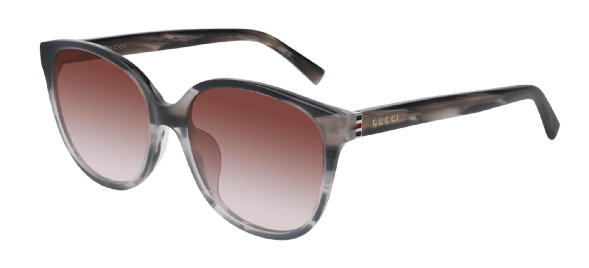 GucciGG0461SAStriped Grey/red Brown Shaded (004 HJ)